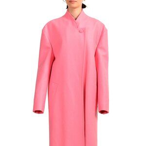 Scuderia Ferrari Women's Wool Pink Long "Over" Car Coat US S IT 40